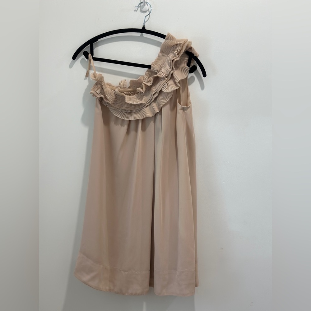 NEW‎ WITH TAGS VINTAGE 20 year old H&M dress Elegant Cream Ruffle One shoulder 2